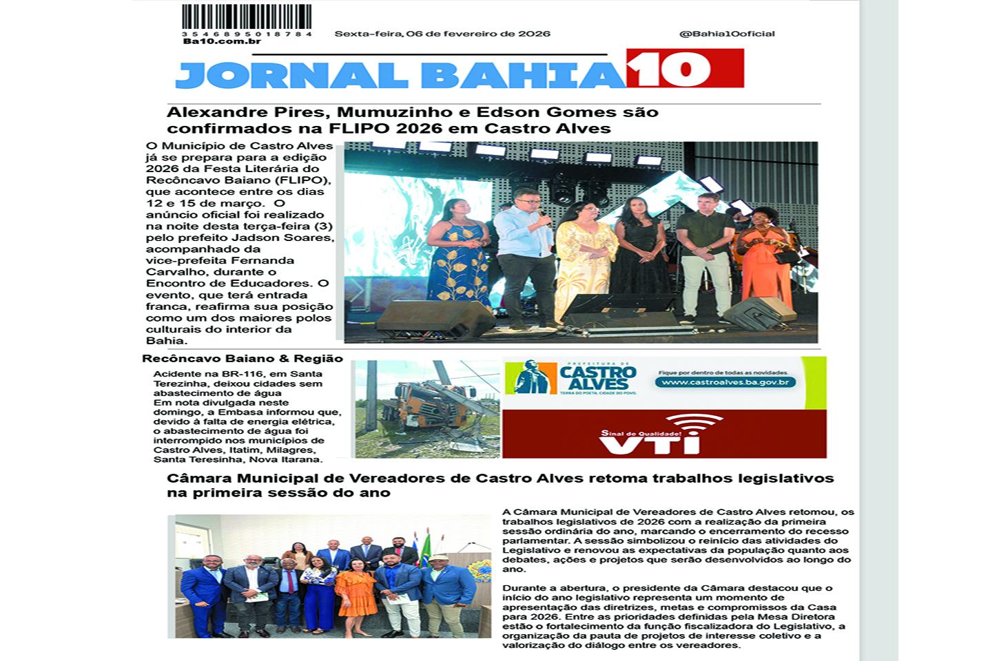 Jornal Verão Digital do Bahia10 leva as principais notícias da semana às ruas das cidades da região