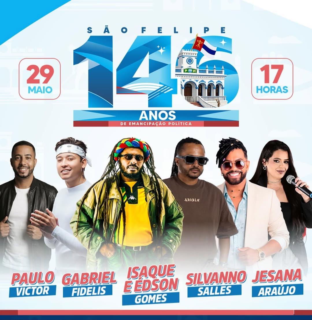 São Felipe celebra 145 anos de emancipação política com grande festa na Praça Carlos Moura