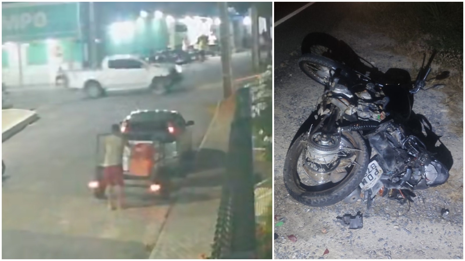 Motociclista morre após ser atingido por caminhonete que fugiu sem prestar socorro em Nova Russas