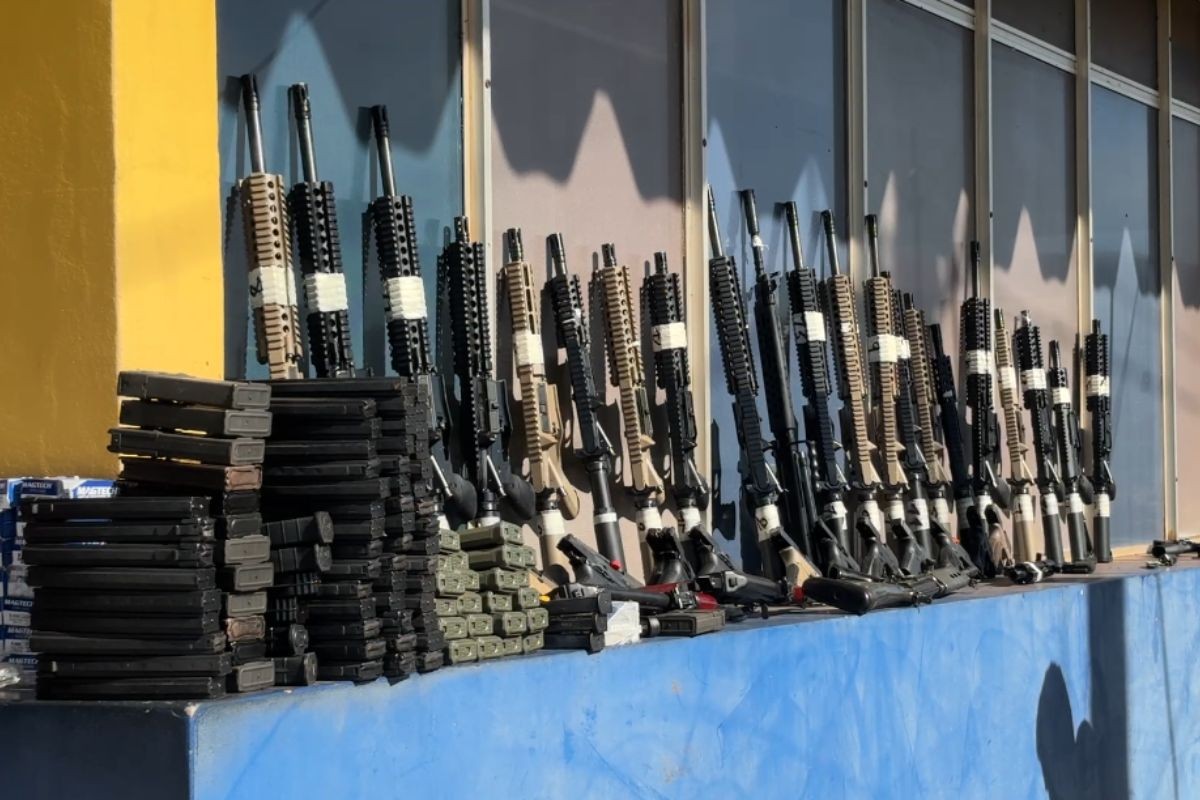 PRF faz maior apreensão de fuzis da história do órgão ao encontrar armas em meio a carga de insumos para ração, no Paraná