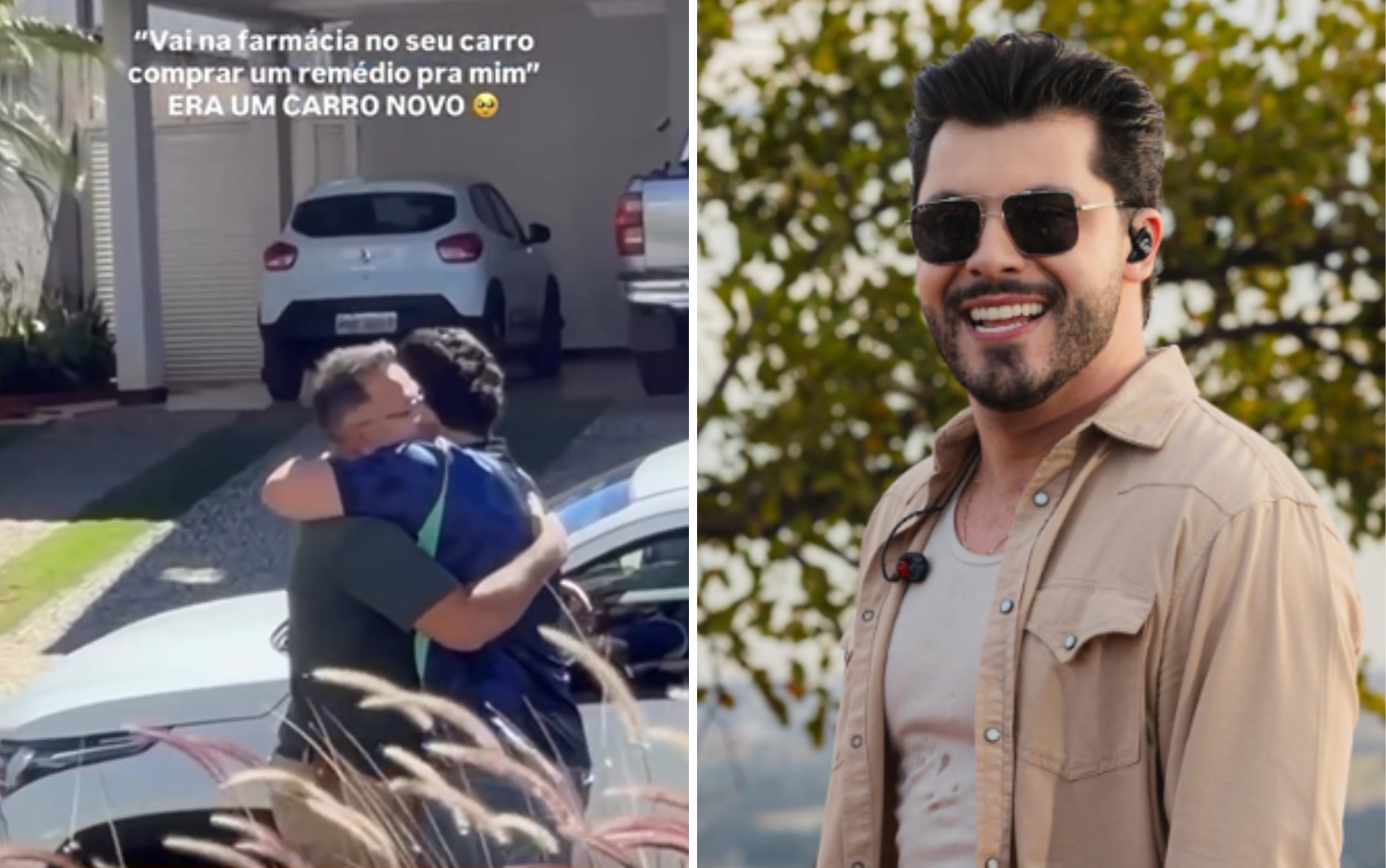 Murilo Huff dá picape de presente para funcionário e o emociona; vídeo