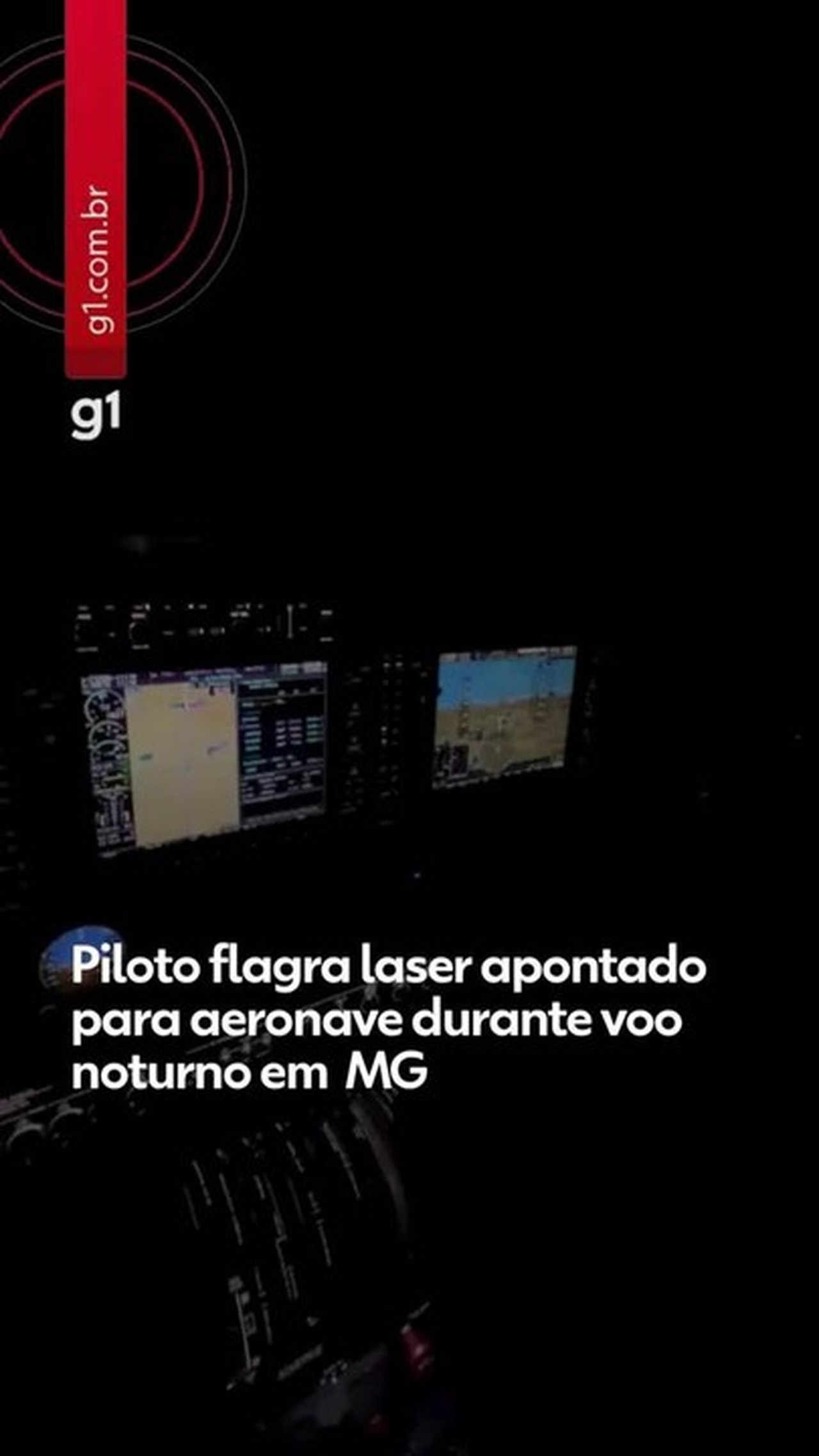 VÍDEO: Piloto do Corpo de Bombeiros flagra laser apontado para aeronave durante voo noturno em Divinópolis