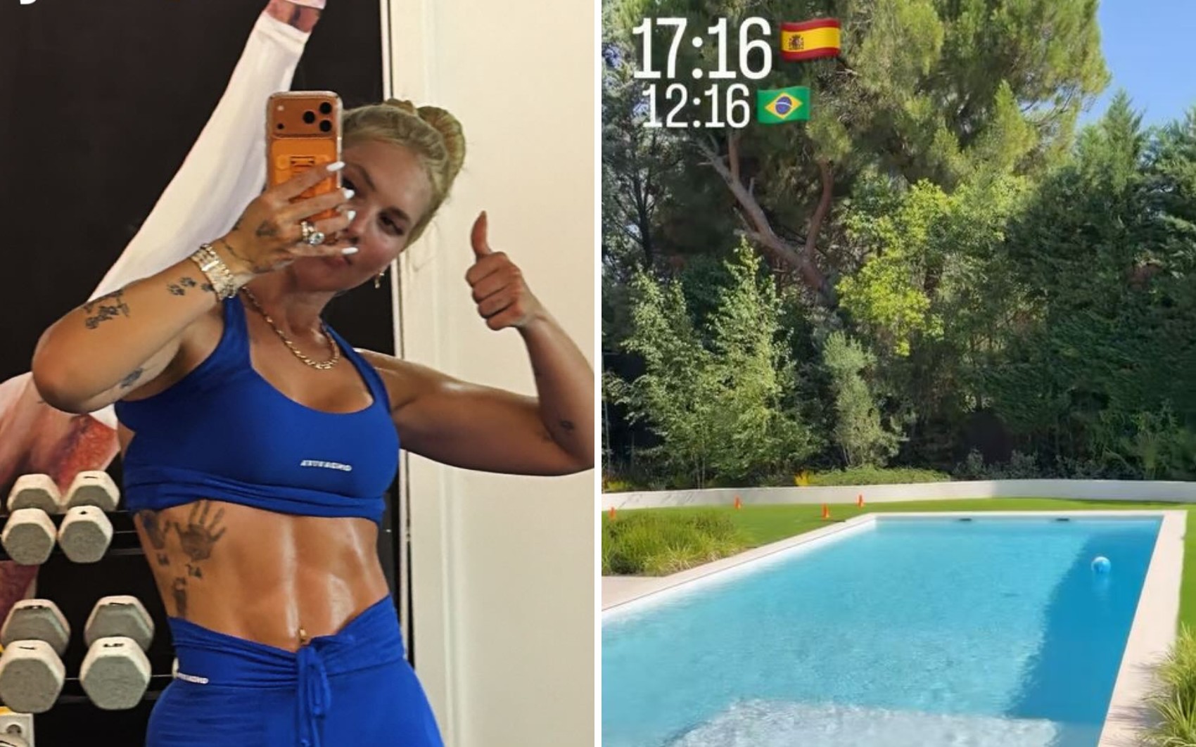 Virginia posa em mansão de Vini Jr. e reclama do calor europeu