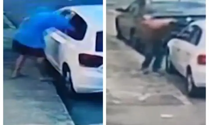 Câmeras registram arrombamentos a carros na Região Noroeste de BH; VÍDEO