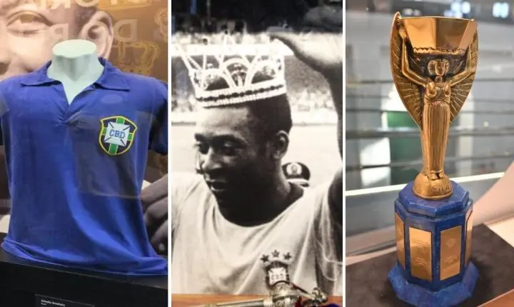 Camisas da Copa, rádio do pai e coroa da Rainha: conheça as relíquias de Pelé em museu no litoral de SP