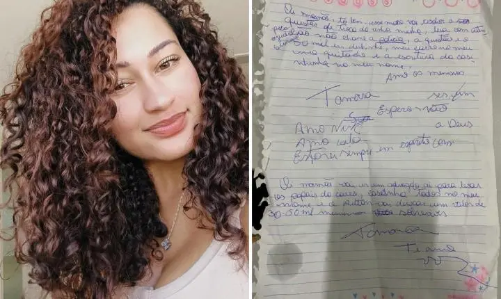 Carta foi encontrada em cativeiro onde jovem foi amordaçada e acorrentada pelo ex: 'Espero não ser um adeus'