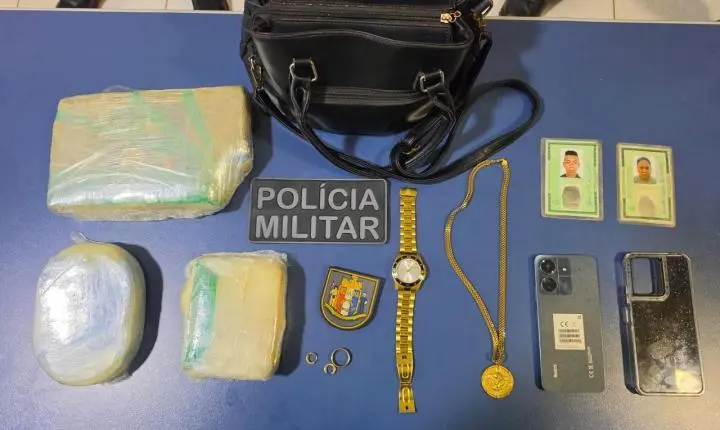 Casal é preso com 2,5 kg de drogas em Rorainópolis, no Sul de Roraima
