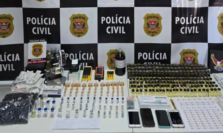 Casal é preso suspeito de vender canetas emagrecedoras e anabolizantes pelas redes sociais em São José