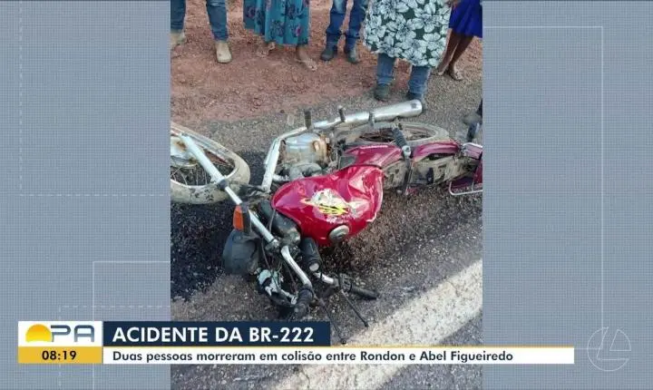 Duas pessoas morrem em acidente entre moto e picape na BR-222, no Pará