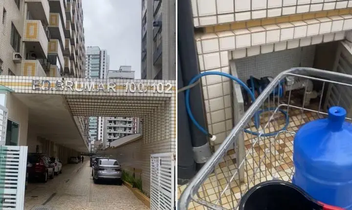 Esgoto contamina caixas d'água de prédio e condomínio é intimado pela Vigilância Sanitária no litoral de SP