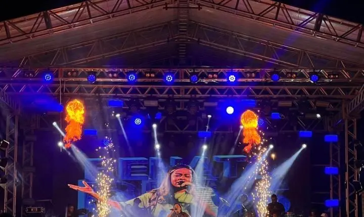 Espetáculo pirotécnico rouba a cena no 1º Festival da Cultura Evangélica em Santo Antônio de Jesus