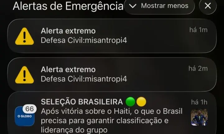 Falso alerta da Defesa Civil: o que se sabe sobre mensagem enviada a celulares em várias cidades