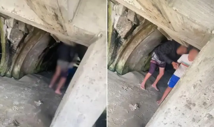 Homem é preso por estupro após levar garoto para debaixo de deck em praia; testemunha filma suspeito