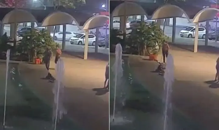 Homem rouba celular e tenta matar vítima com barra de ferro no litoral de SP; VÍDEO