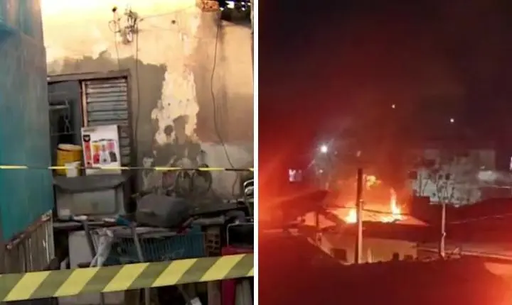 Incêndio atinge duas casas em Campinas, destrói cômodos e deixa imóveis com risco de desabamento