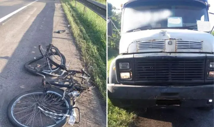 Investigação aponta que caminhão invadiu acostamento e estava com excesso de carga quando matou ciclista na Anchieta, SP