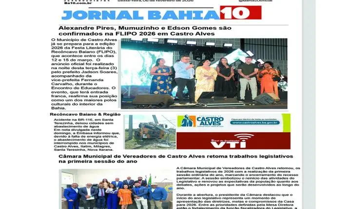 Jornal Verão Digital do Bahia10 leva as principais notícias da semana às ruas das cidades da região