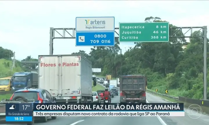 Leilão da Régis Bittencourt prevê R$ 7 bilhões em investimentos e menor tarifa de pedágio