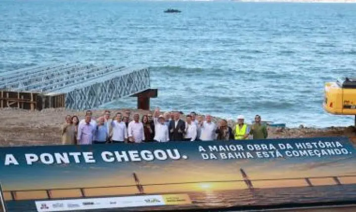Lula e Jerônimo participam de ato simbólico para cravação da primeira estaca da Ponte Salvador–Ilha de Itaparica