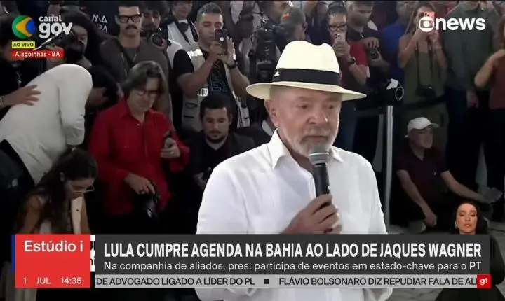 Mendonça manda Lula tirar do ar trechos de discurso com pedido de voto em convenção na Bahia