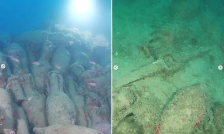 
Mergulhadores encontram navio romano com mais de 2 mil anos na costa da Sicília