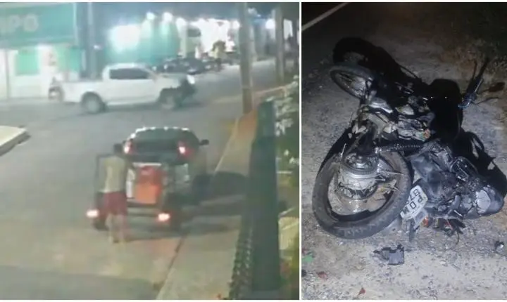Motociclista morre após ser atingido por caminhonete que fugiu sem prestar socorro em Nova Russas