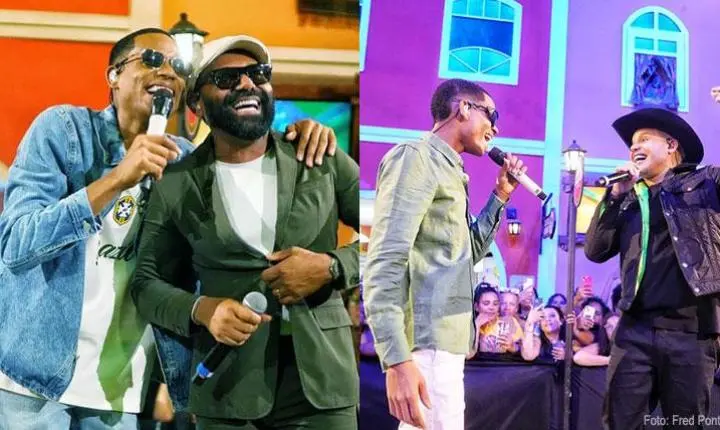 Netto Brito gravou audiovisual em São Paulo, com Pablo, Tierry, Vitinho e Hugo Henrique