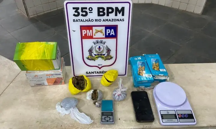 PM encontra droga em caixas de películas de celular em ônibus que saia de Santarém para Placas