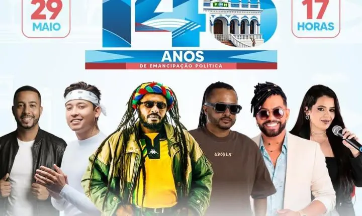 São Felipe celebra 145 anos de emancipação política com grande festa na Praça Carlos Moura