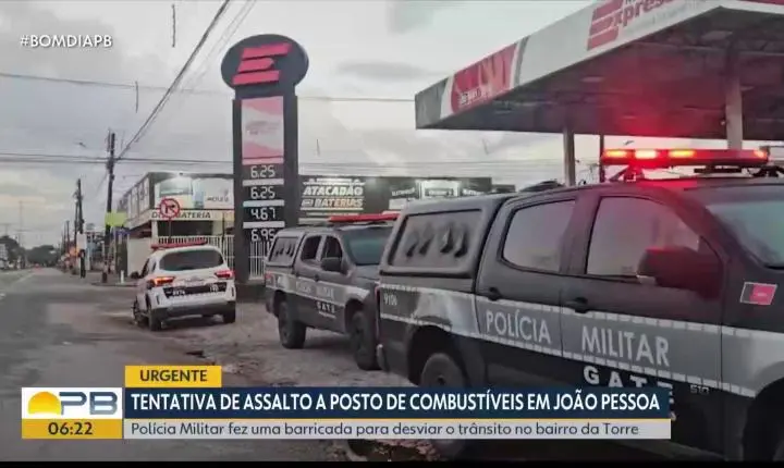 Três pessoas são presas após tentativa de arrombamento de posto de combustíveis, em João Pessoa