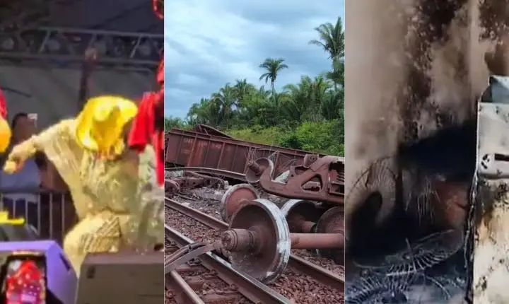 Vc viu? Alcione cai em show, trem descarrila, igreja é incendiada e outras notícias da semana no g1 MA