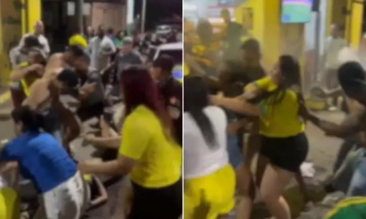 VÍDEO: aglomeração após jogo do Brasil termina em briga e deixa mulher desacordada no interior de SP