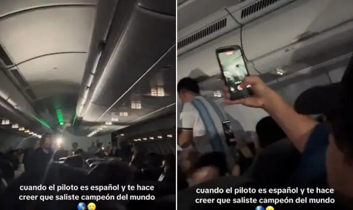 VÍDEO: Piloto faz pegadinha durante voo e passageiros argentinos acreditam que a seleção foi campeã da Copa